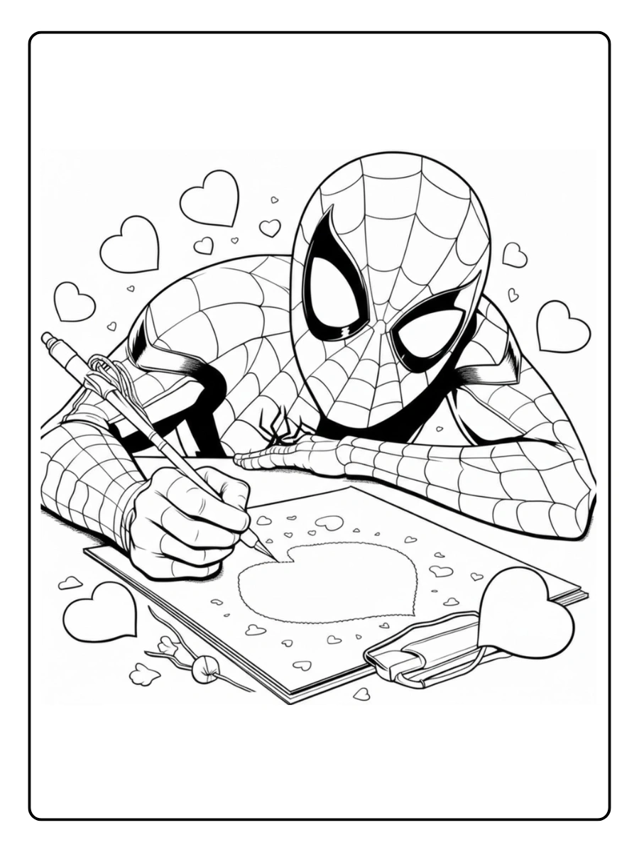 spiderman valentine coloring pages (8)