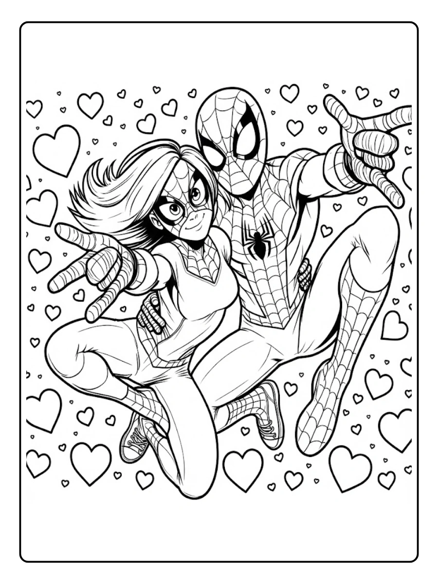 spiderman valentine coloring pages (9)