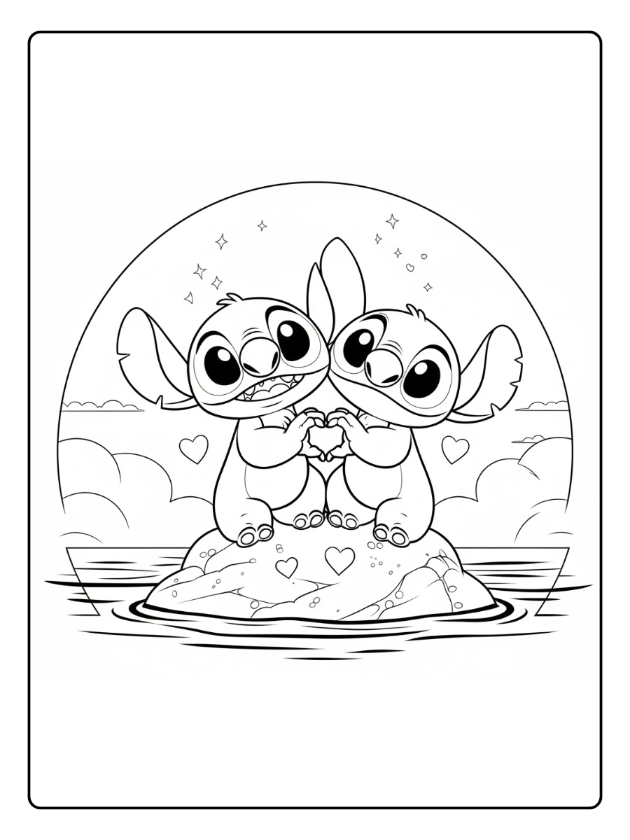 stitch valentines coloring pages (15)