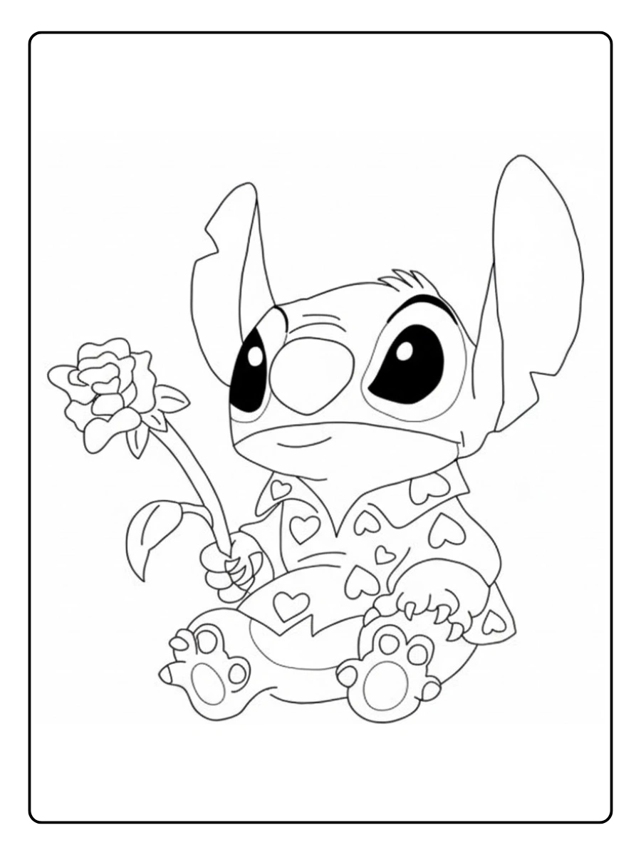 stitch valentines coloring pages (2)