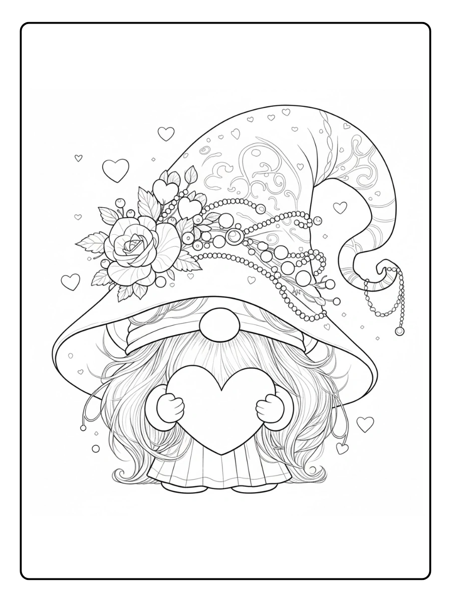valentine gnome coloring pages (9)