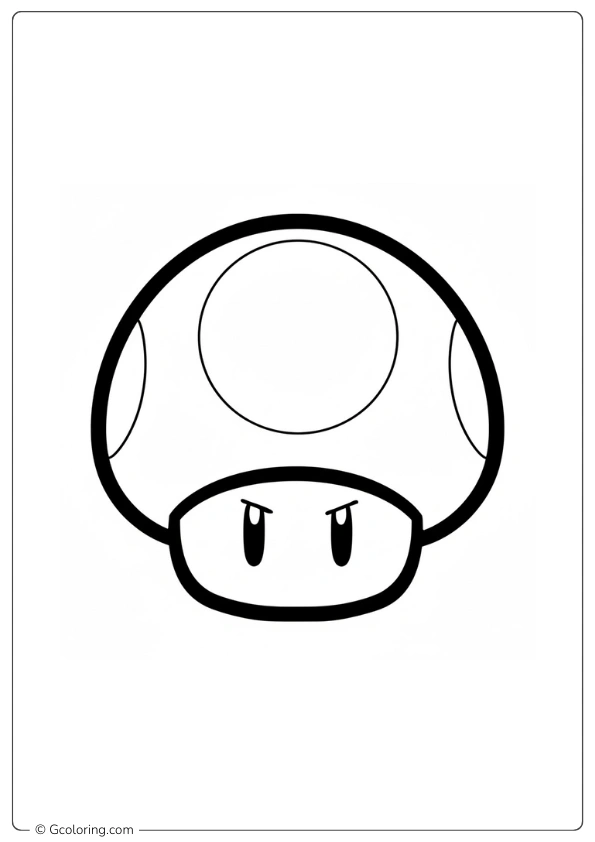 An angry Poison Mario Mushroom Coloring Pages