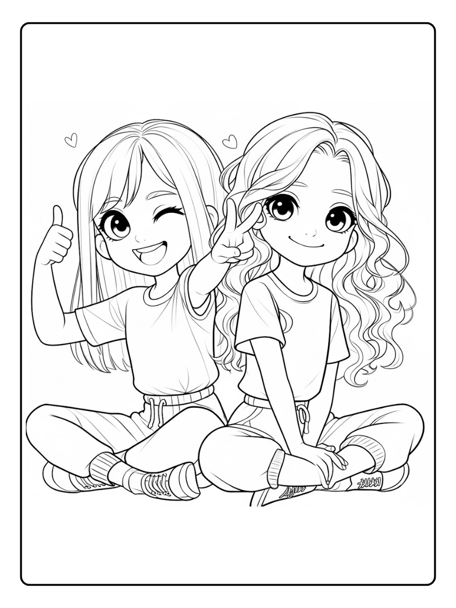Best Friends Forever Coloring Pages (9)