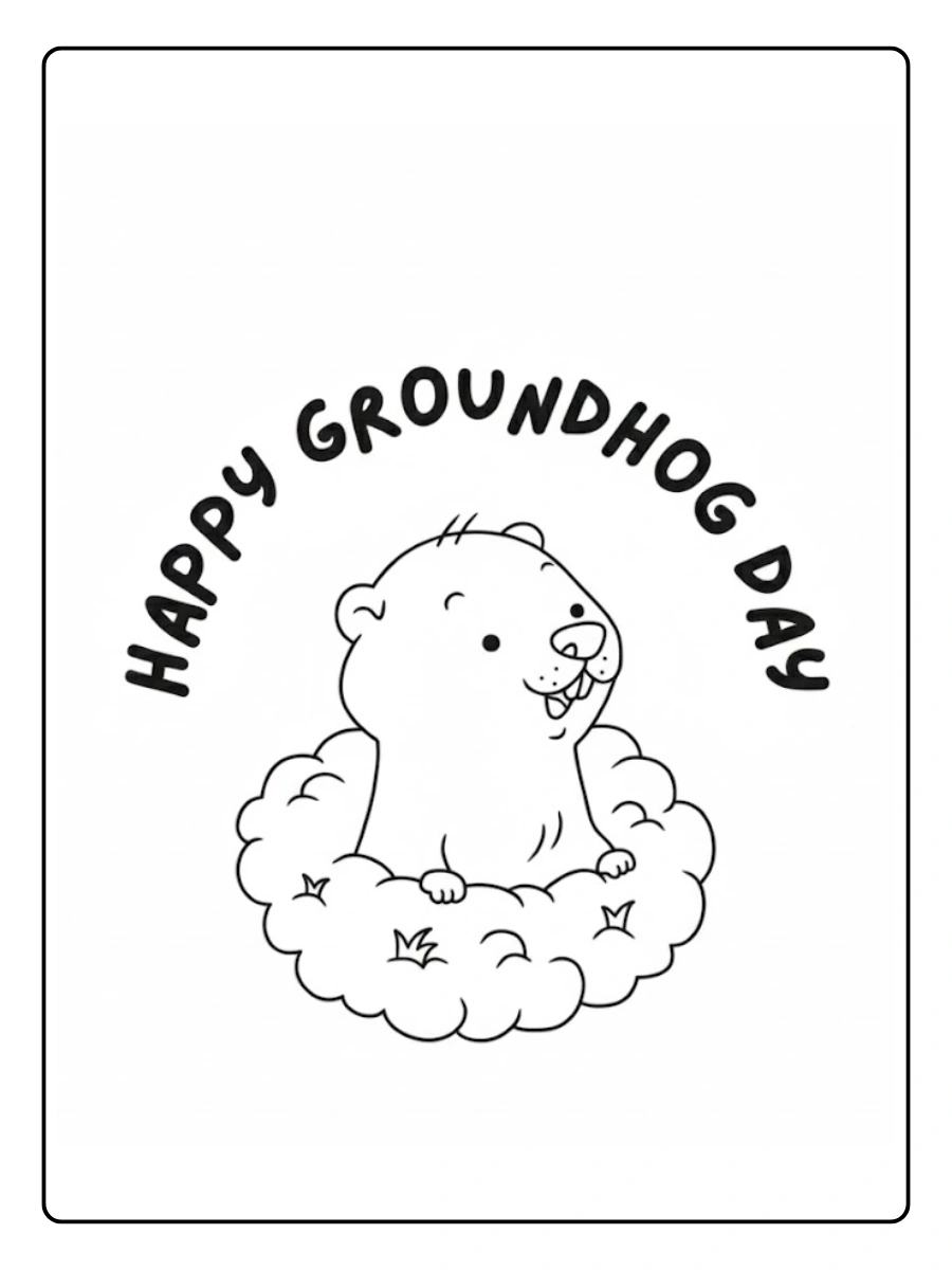 Groundhog Day Coloring Pages (10)