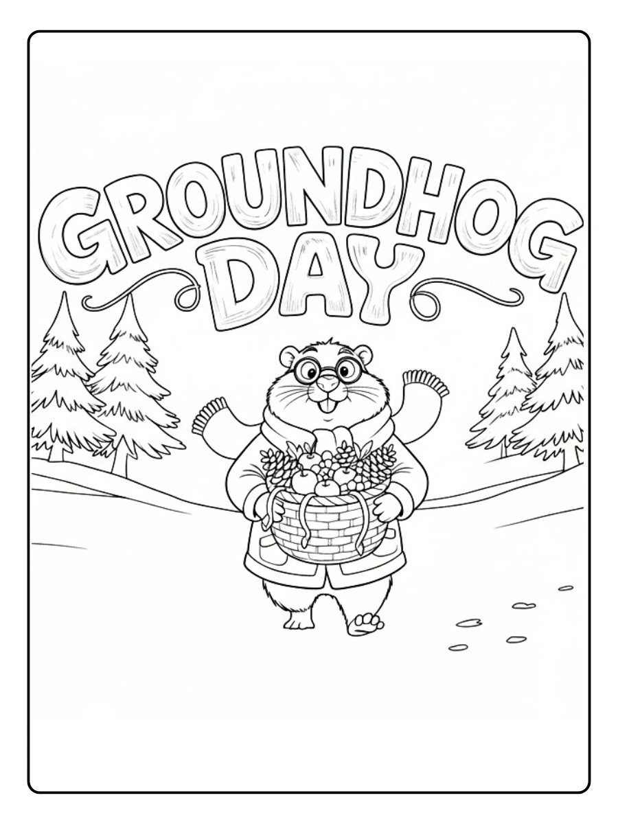 Groundhog Day Coloring Pages (4)