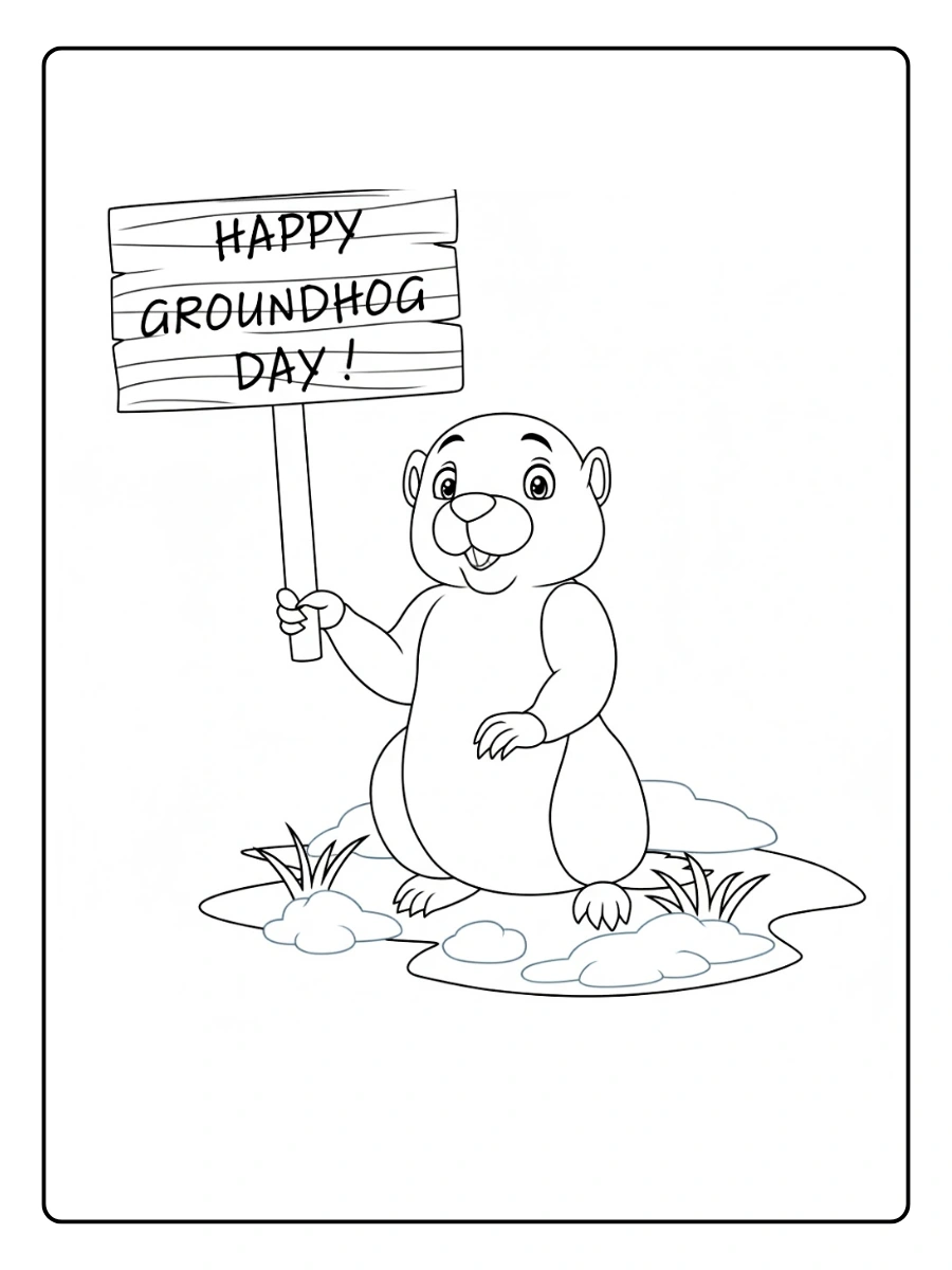 Groundhog Day Coloring Pages (6)