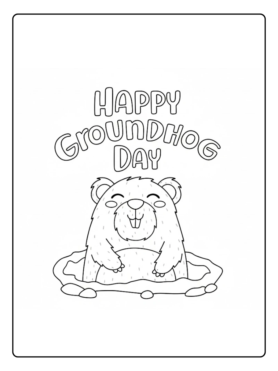 Groundhog Day Coloring Pages (7)