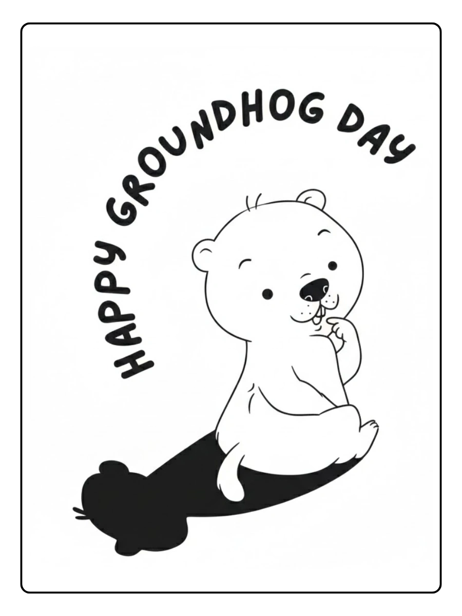 Groundhog Day Coloring Pages (9)