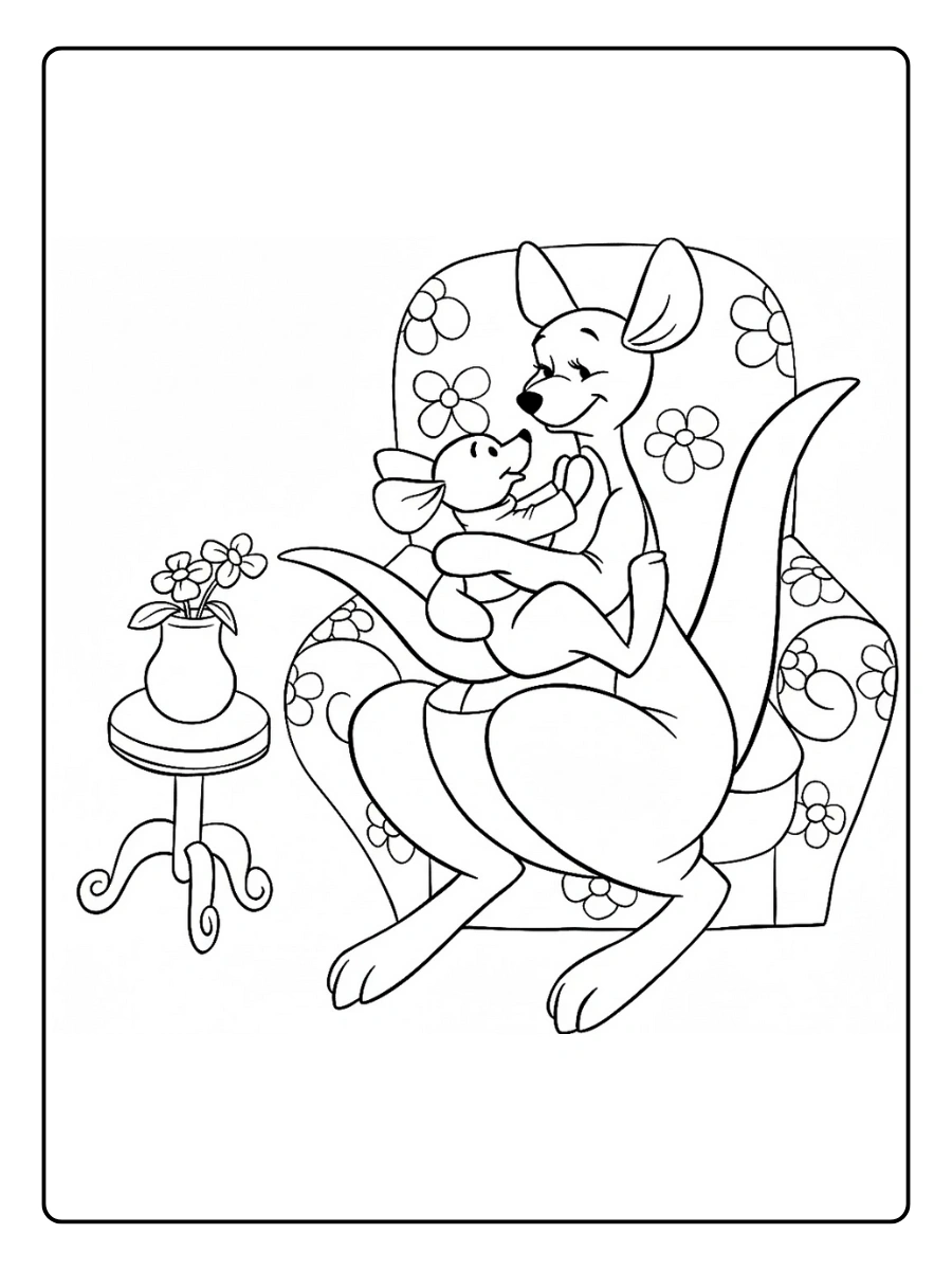Kanga & Roo winnie the pooh coloring pages (10)