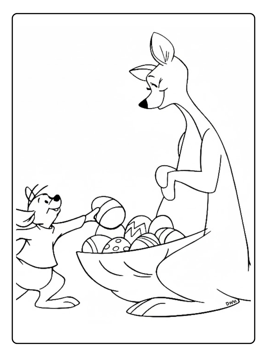 Kanga & Roo winnie the pooh coloring pages (13)