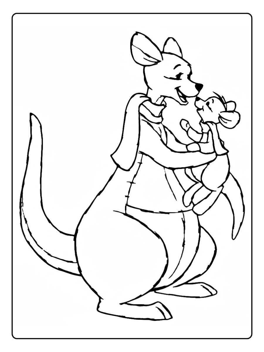 Kanga & Roo winnie the pooh coloring pages (15)