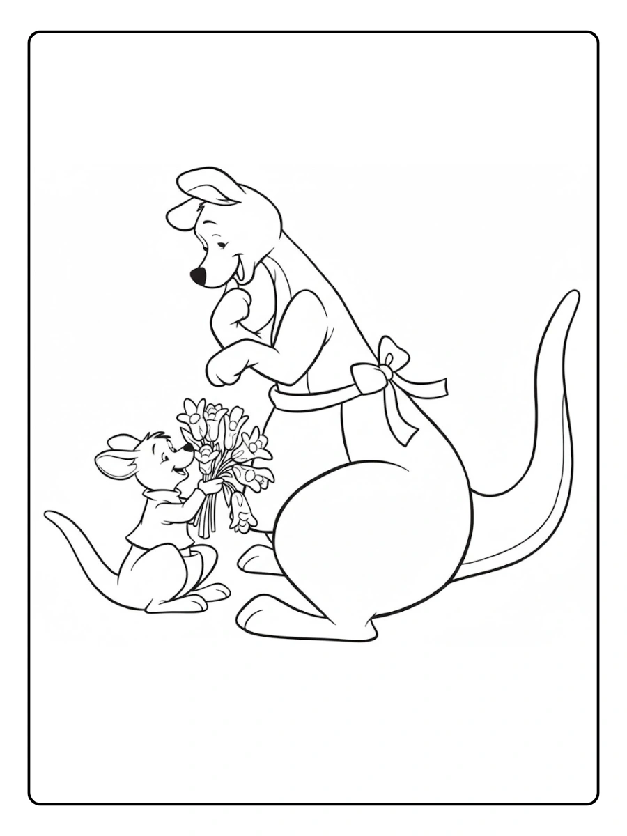 Kanga & Roo winnie the pooh coloring pages (3)