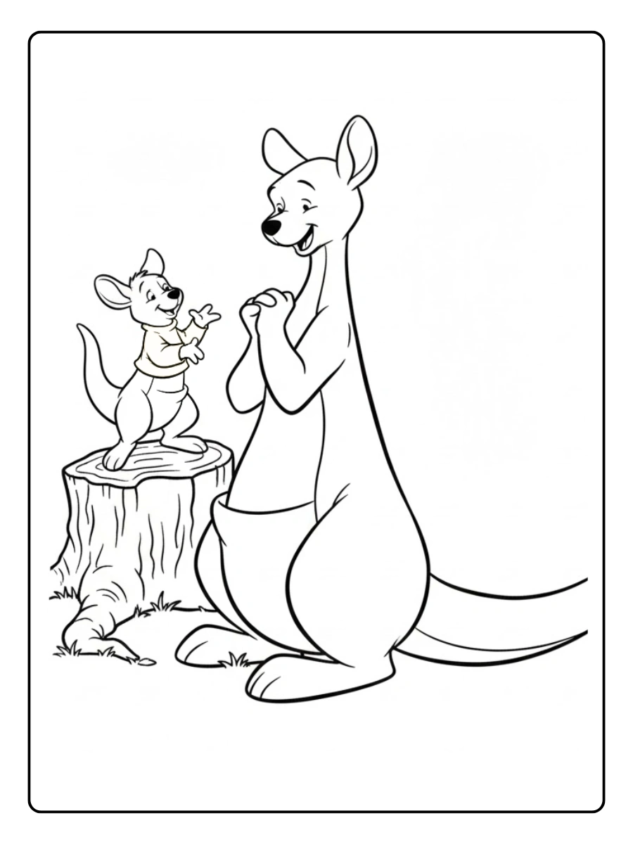 Kanga & Roo winnie the pooh coloring pages (4)