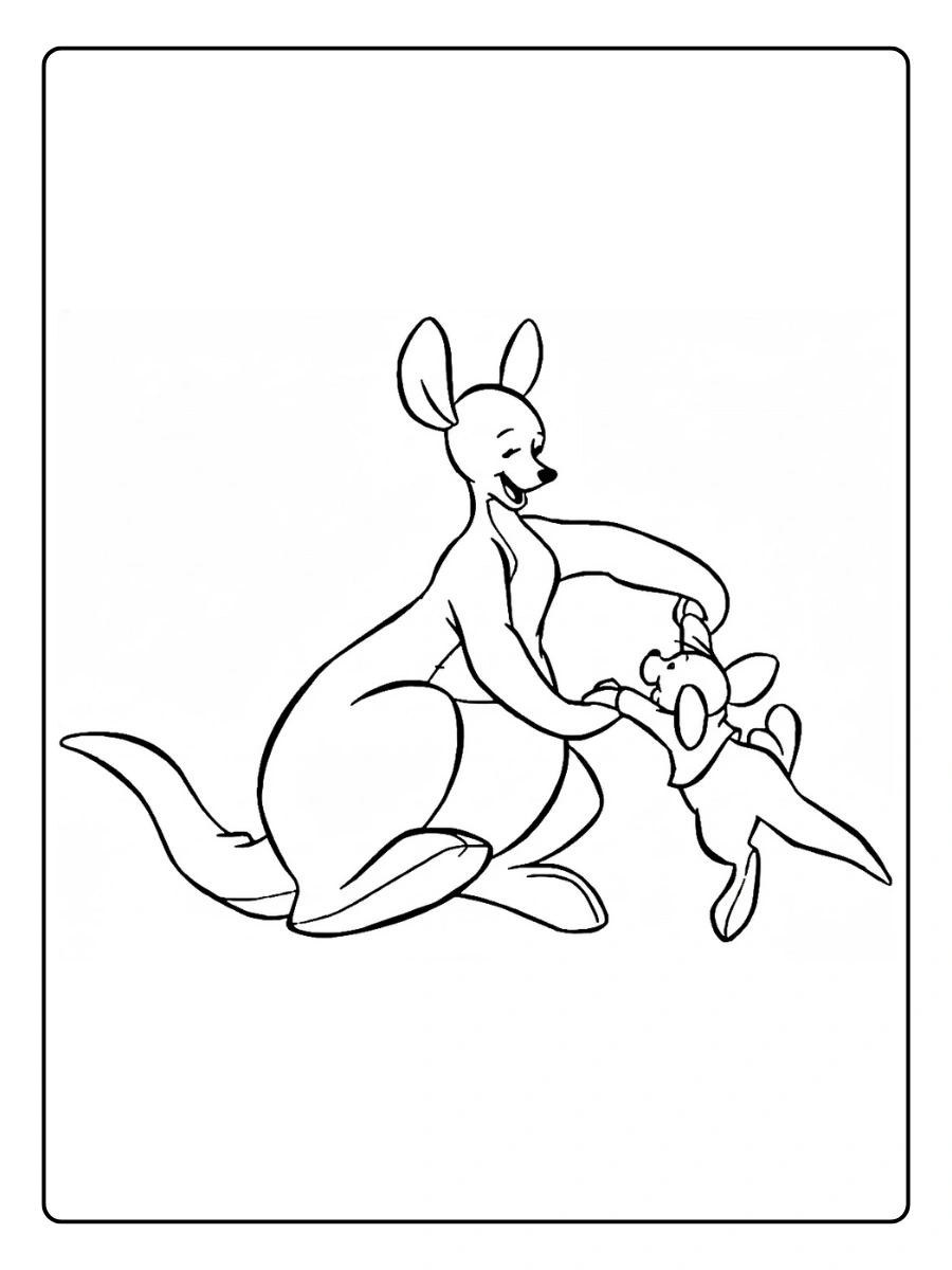 Kanga & Roo winnie the pooh coloring pages (5)