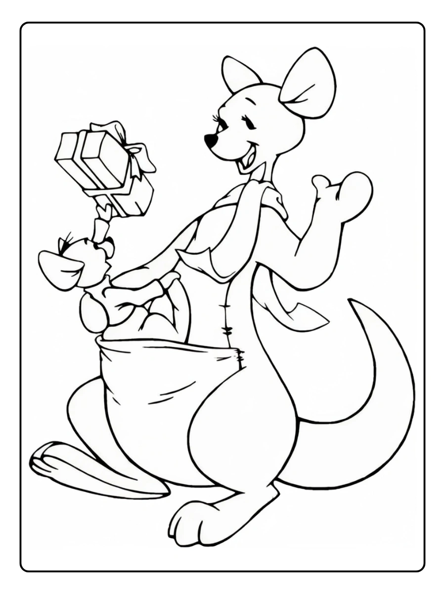 Kanga & Roo winnie the pooh coloring pages
