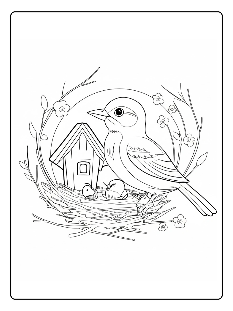 Lovebird Coloring Pages (2)