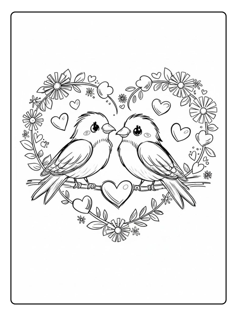 Lovebird Coloring Pages (3)