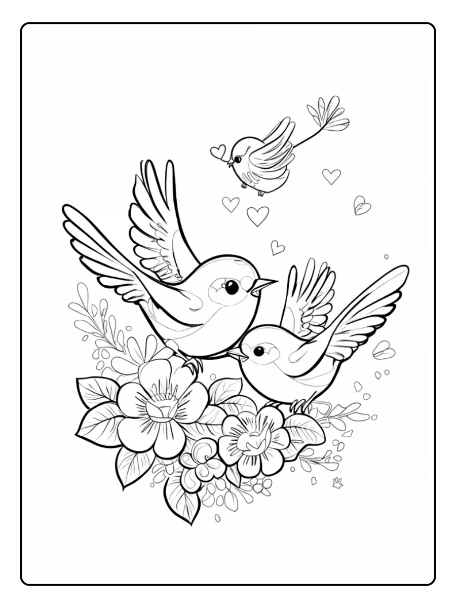 Lovebird Coloring Pages (4)
