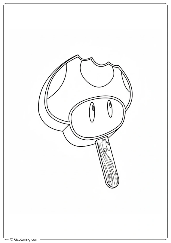 Mario Mushroom ice cream Coloring Pages
