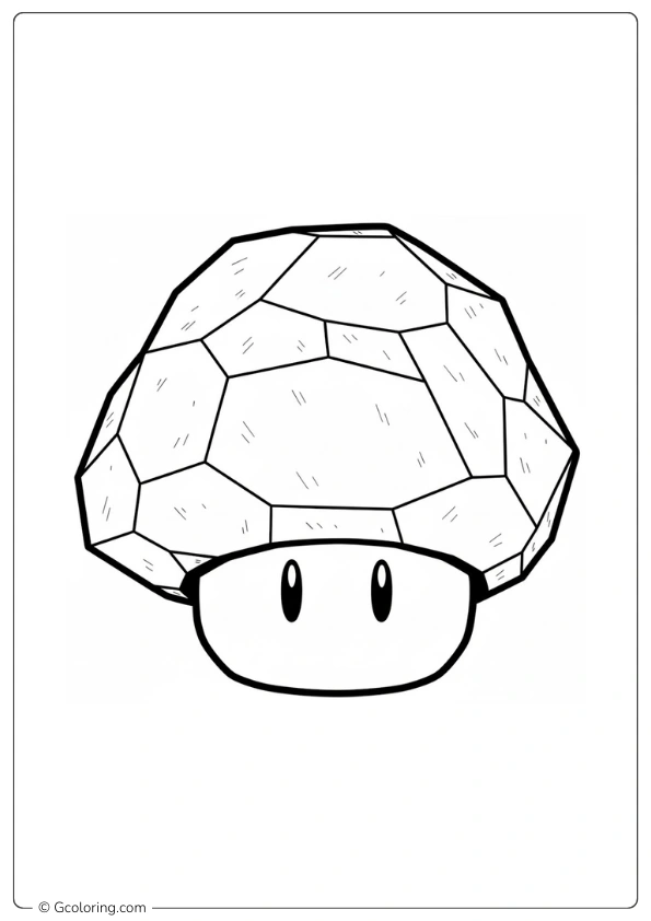 Mario Rock Mushroom Coloring Pages