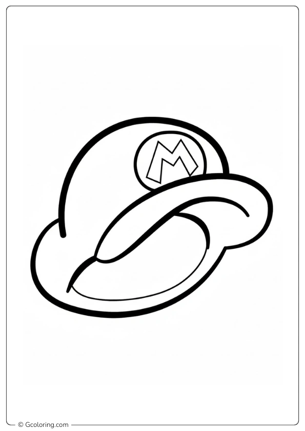 Mario's hat coloring pages
