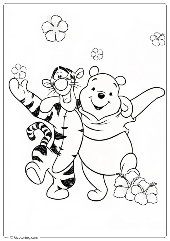 Pooh and Tigger Coloring Pages