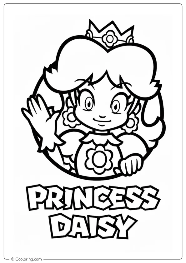 Princess Daisy coloring pages