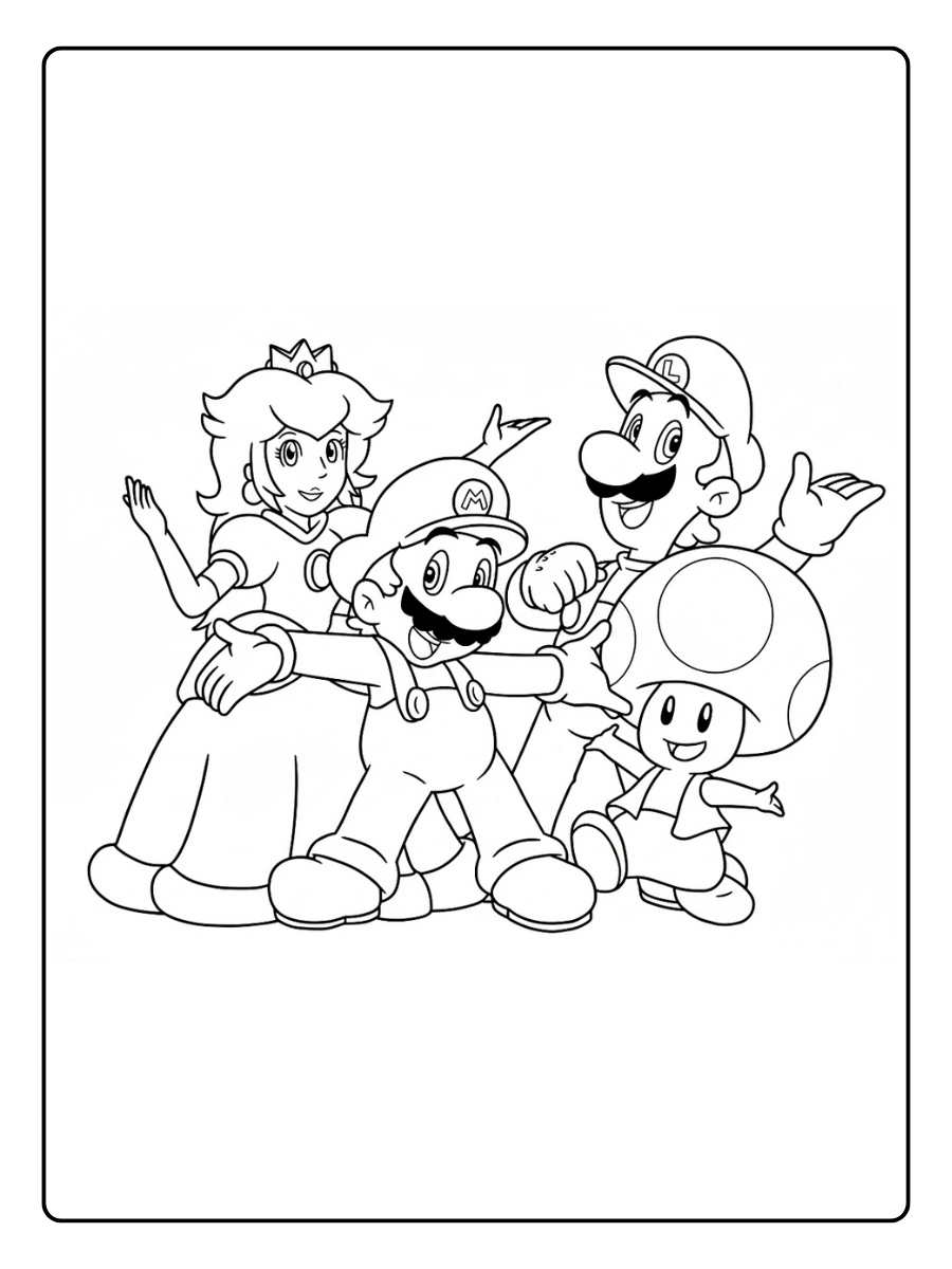 Princess Peach Coloring Pages (1)