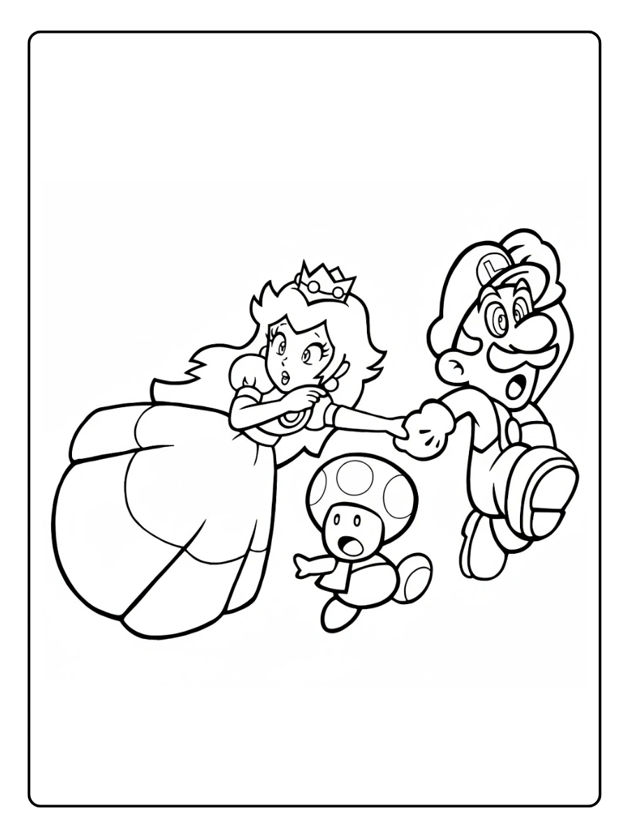 Princess Peach Coloring Pages (2)
