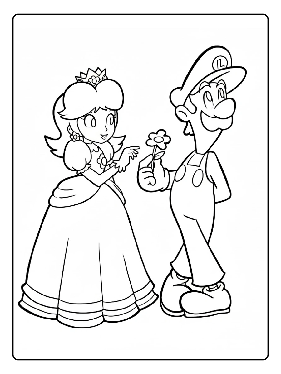 Princess Peach Coloring Pages (4)