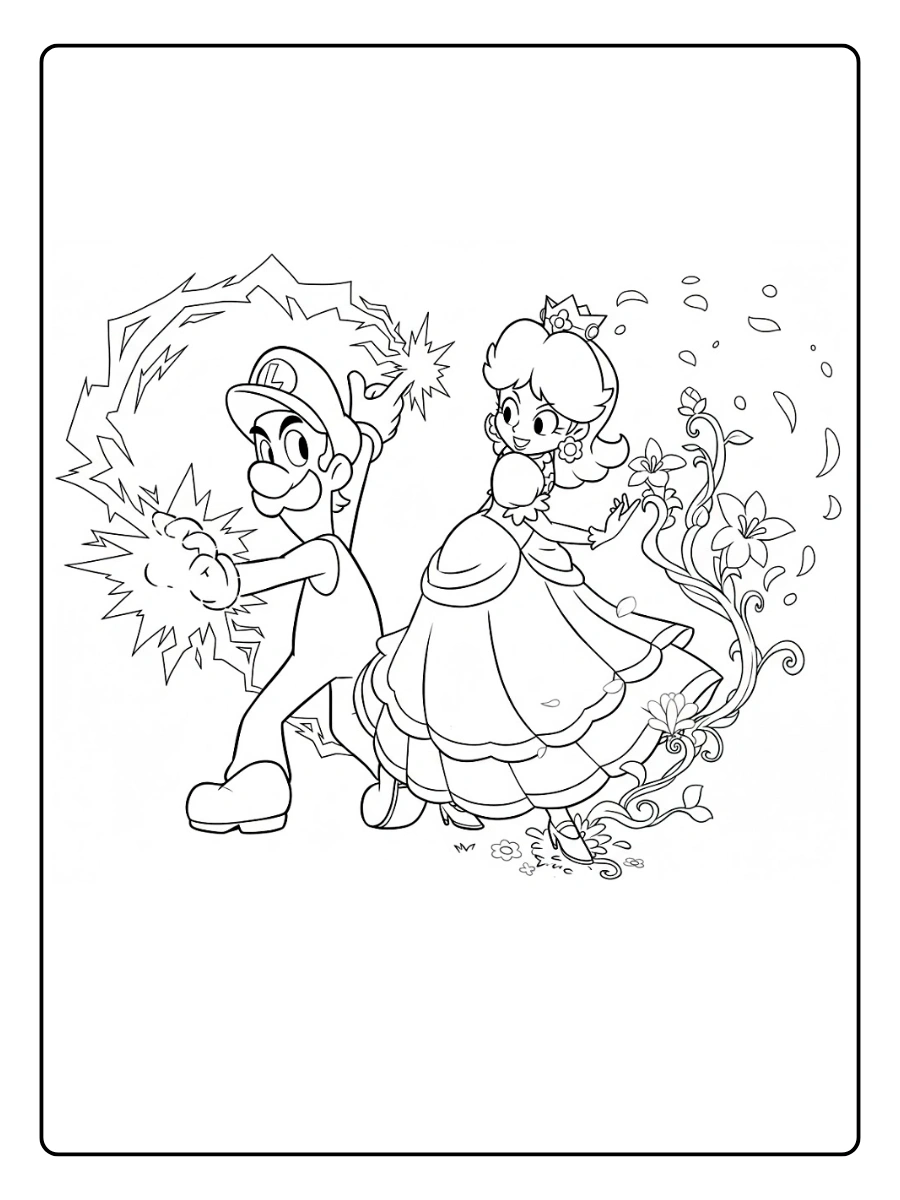 Princess Peach Coloring Pages (5)