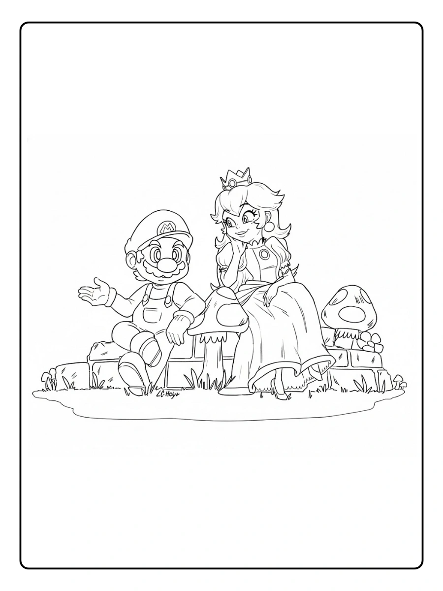 Princess Peach Coloring Pages (8)