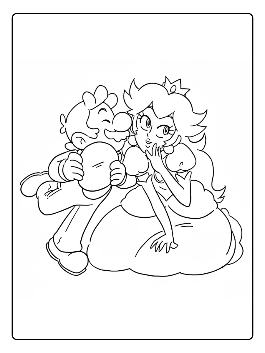 Princess Peach Coloring Pages (9)