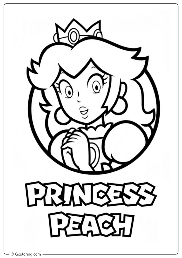 Princess Peach coloring pages