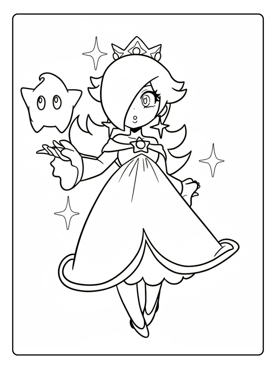 Princess Rosalina Coloring Pages (3)