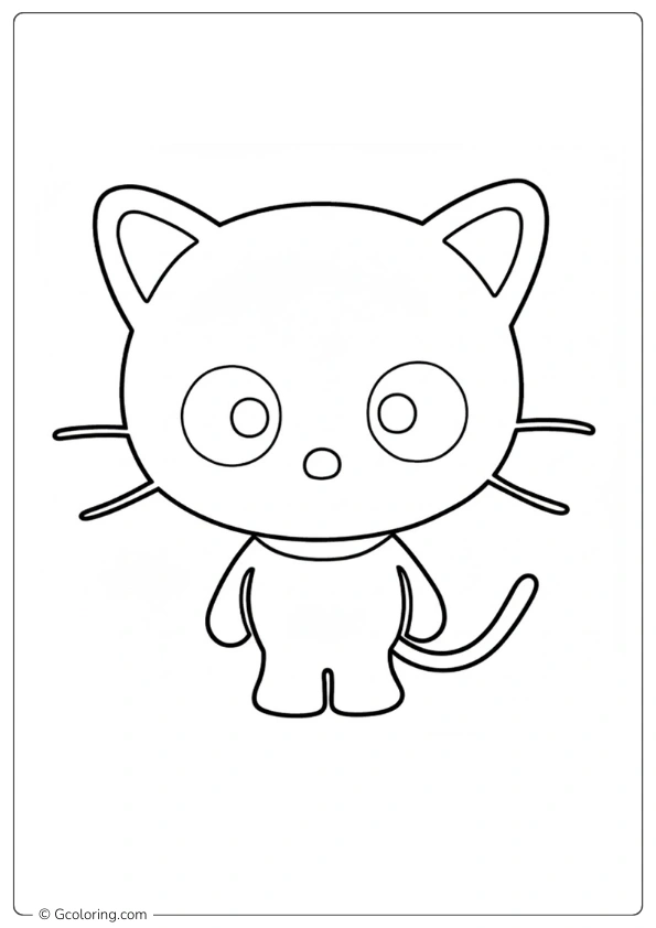 Simple Chococat Coloring Pages