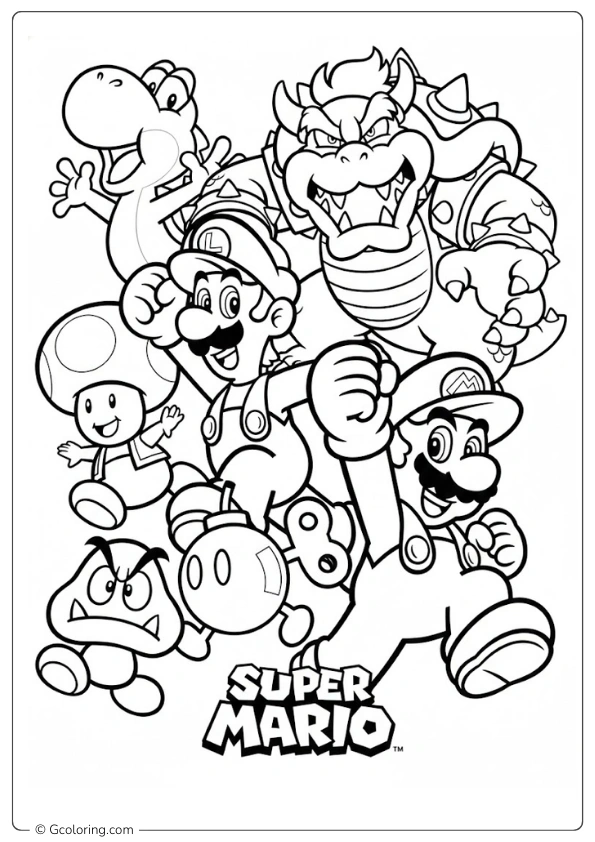 Super Mario Coloring Pages