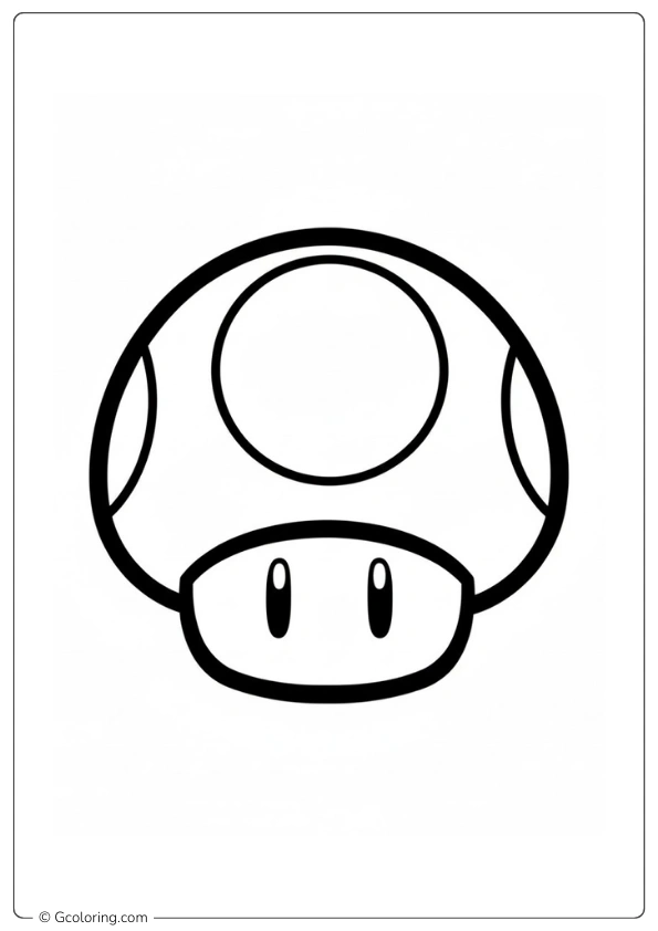 Super Mushroom Mario Coloring Pages