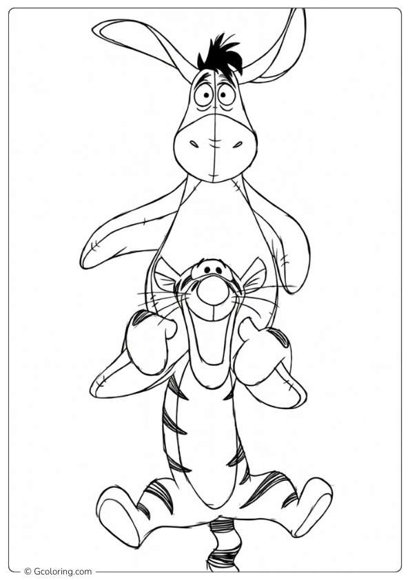 Tigger and Eeyore Coloring Pages