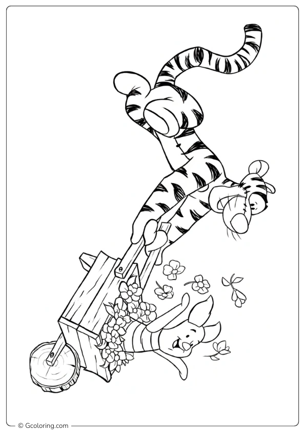 Tigger and Piglet Coloring Pages (2)
