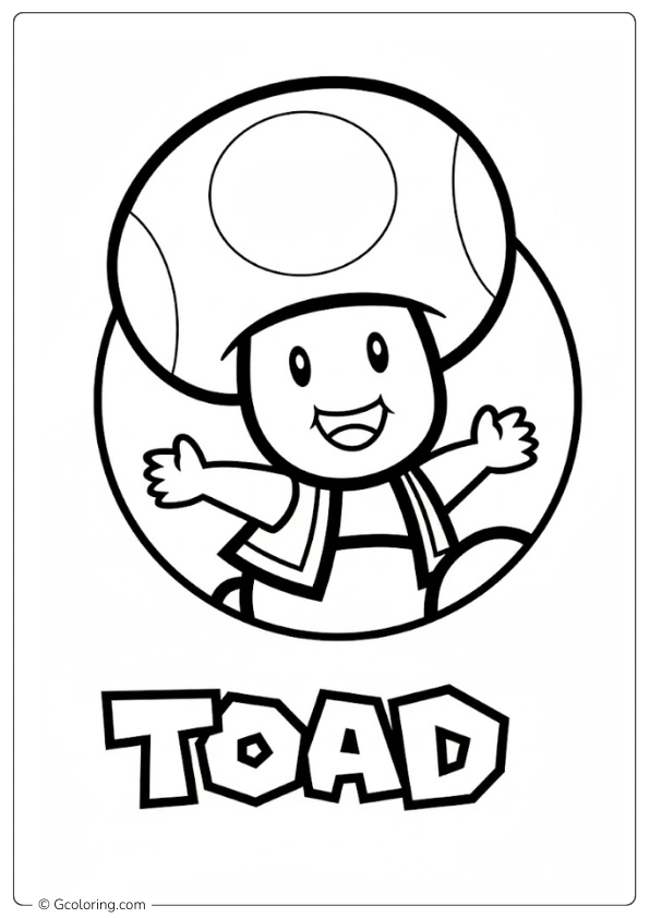 Toad Coloring Pages