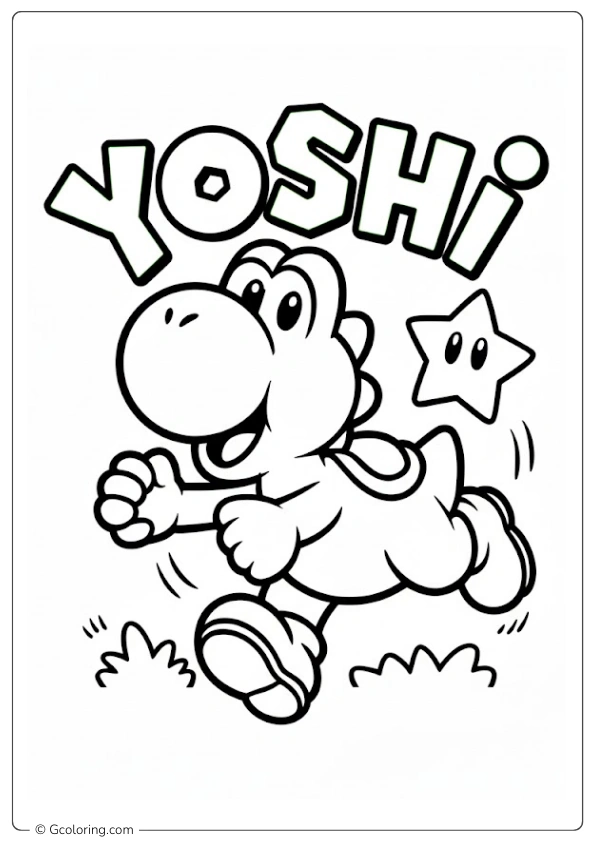 Yoshi coloring pages