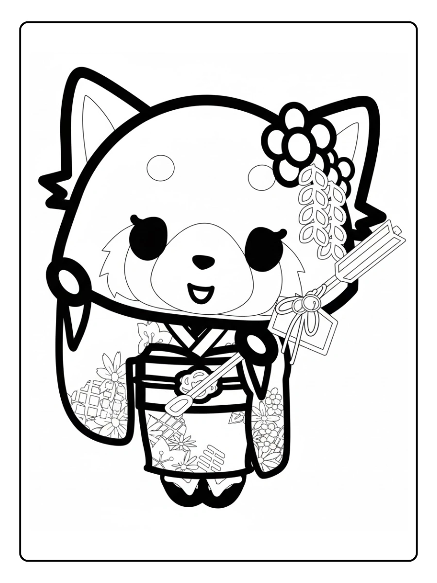aggretsuko coloring pages (2)