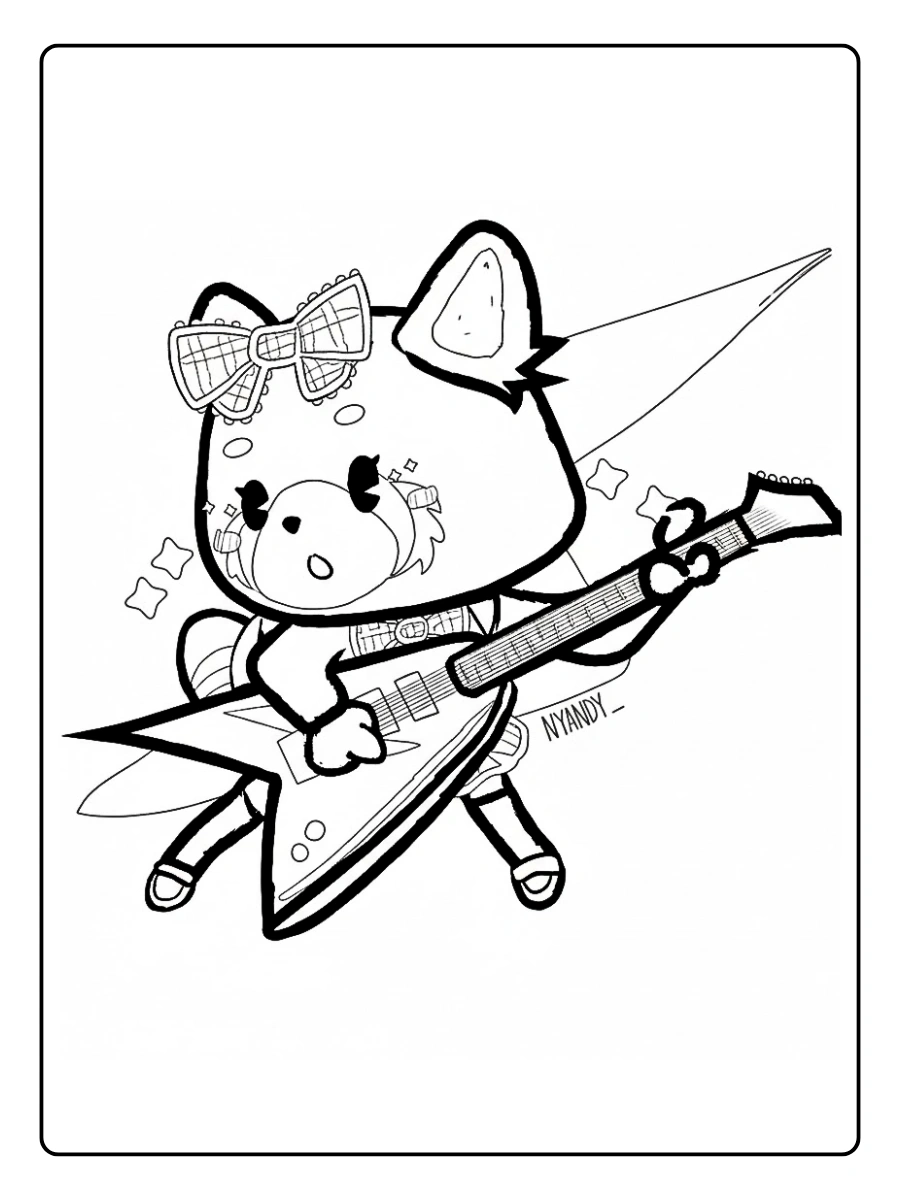 aggretsuko coloring pages (4)