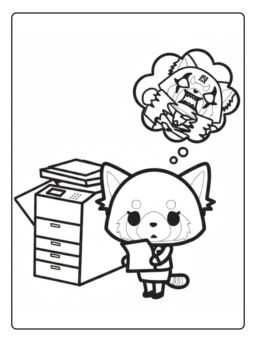aggretsuko coloring pages (6)