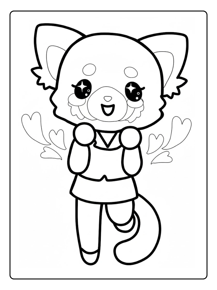 aggretsuko coloring pages (9)