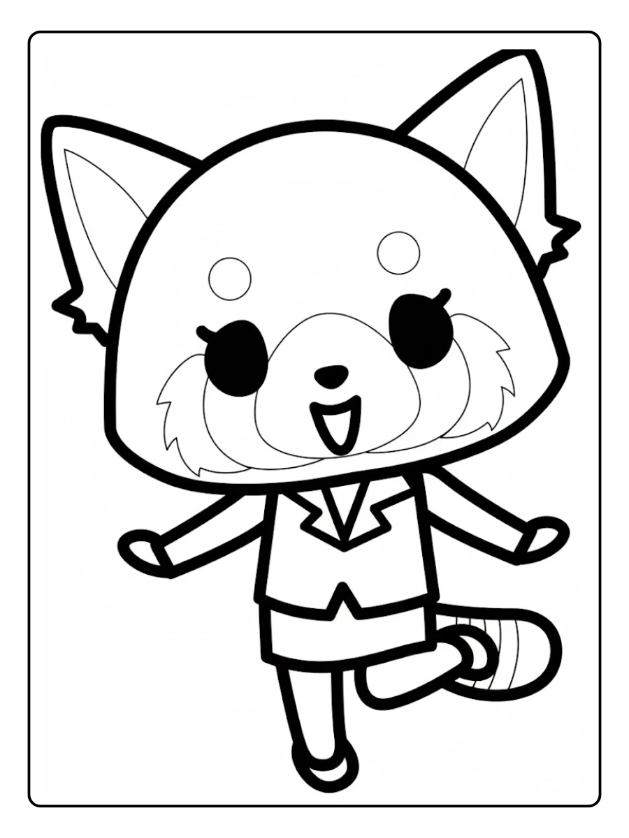 aggretsuko coloring pages
