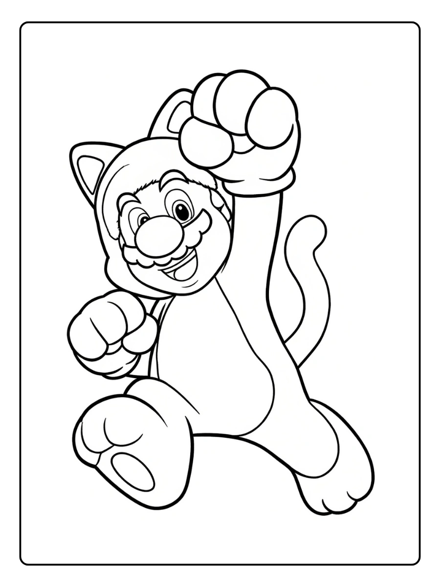 cat mario coloring pages (1)