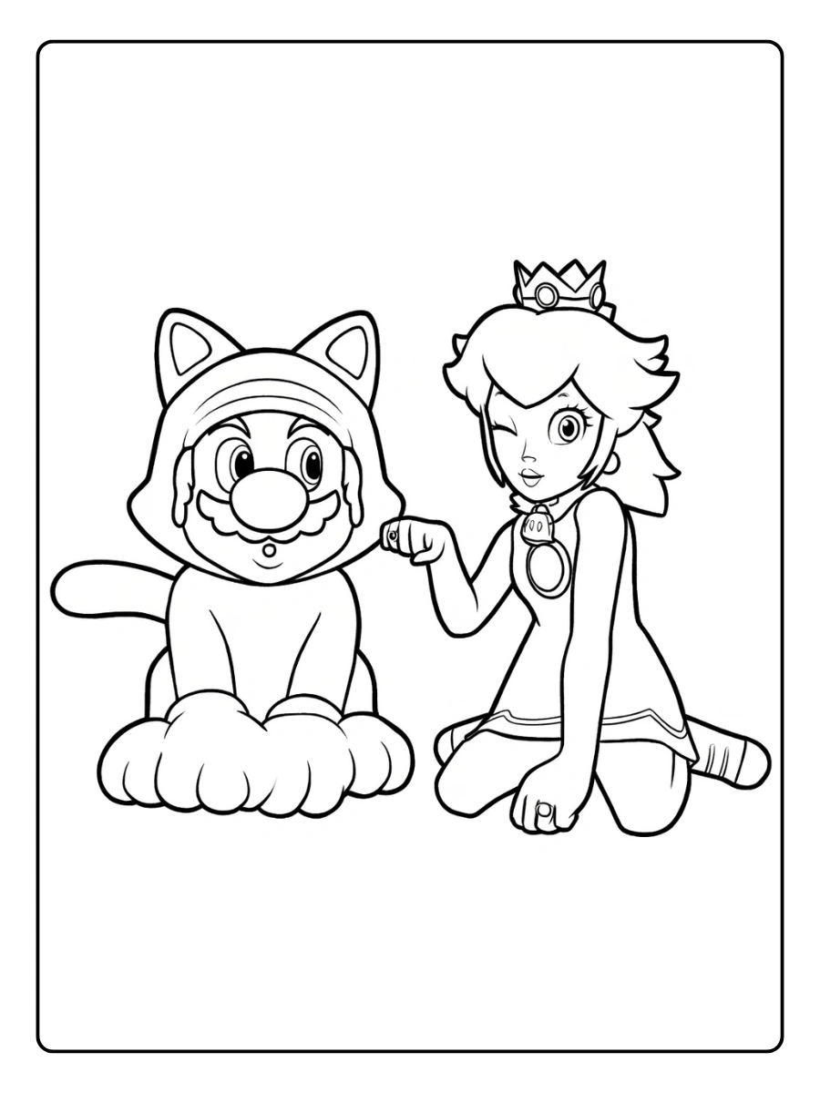 cat mario coloring pages (10)