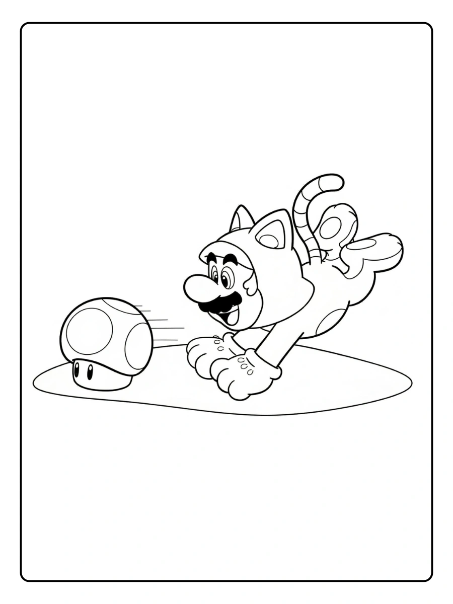cat mario coloring pages (11)